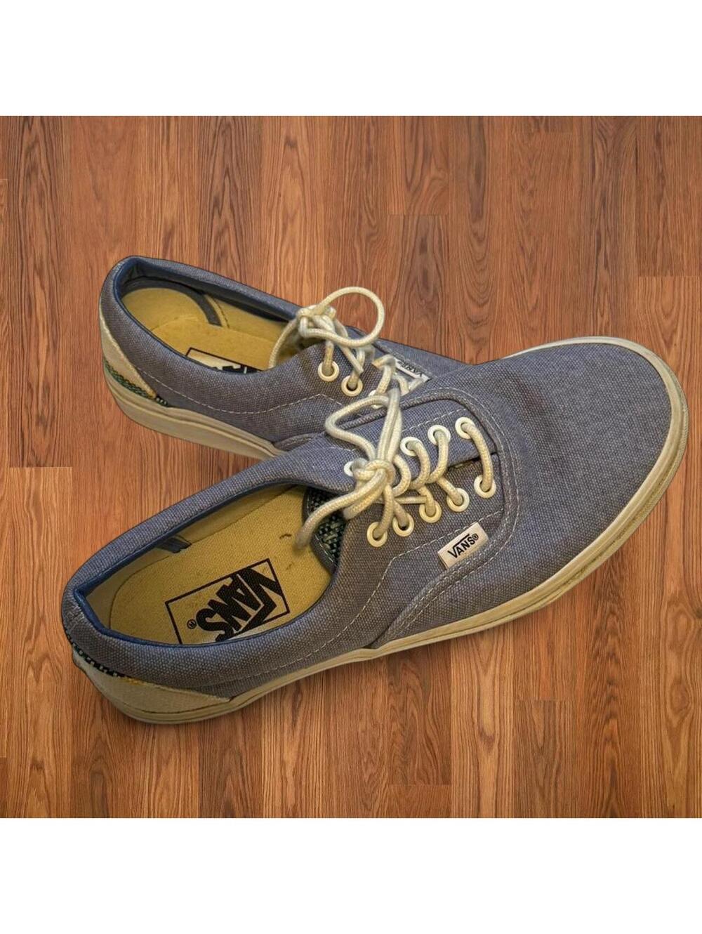 Vans Off the wall Canvas Men's Blue and Grey Trainer Skate Shoes